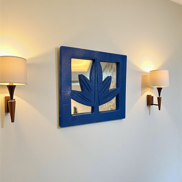 Blue Leaf Jharokha with Mirror