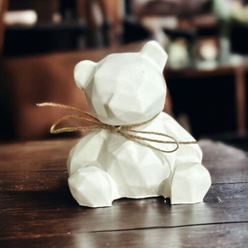 Concrete Teddy Statue, 6.5L x 5W x 6.5H cm (90g)