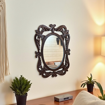 Brown Antique Mirror Jharokha