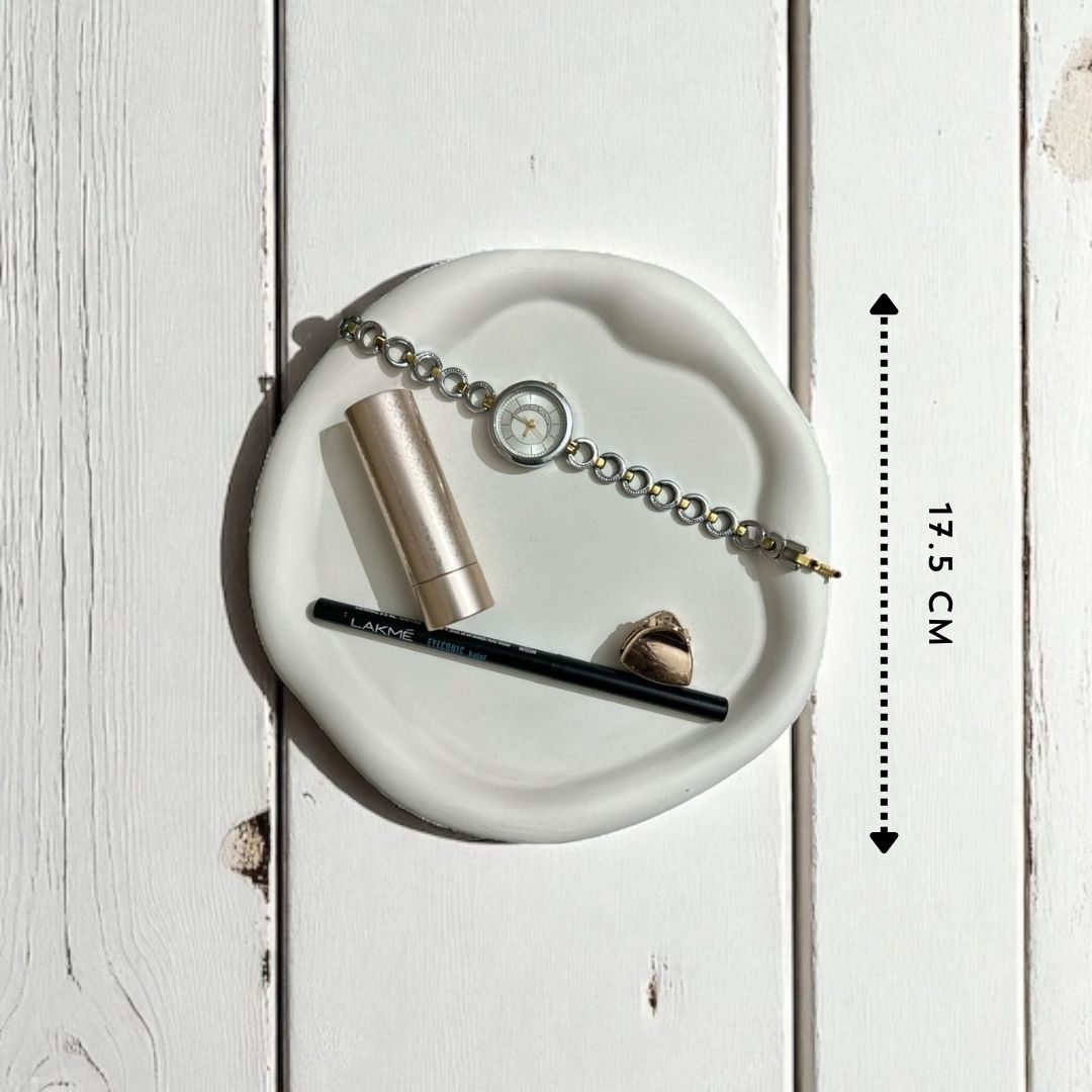 Concrete Round Cloud Tray, 17.5W x 1H cm (300g)