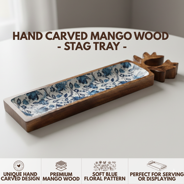 Mango Wood Stag Serving Tray