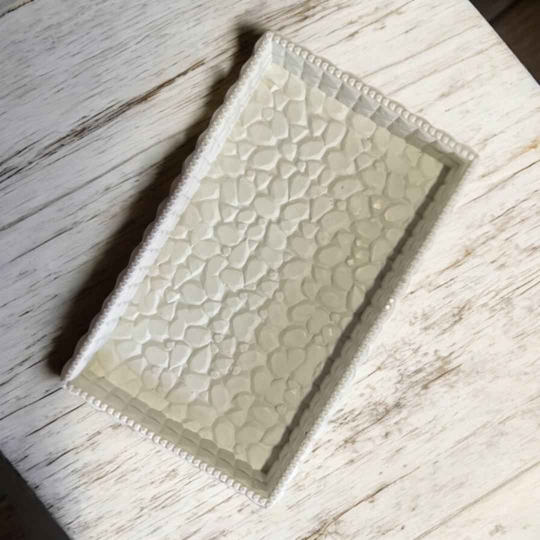 Concrete Stone Tray - Rectangle, 17.5x10.5x2.5 cm (300g)