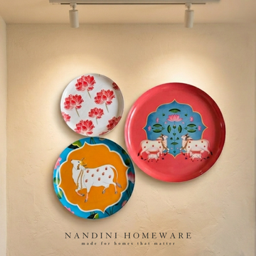 Metal Wall Plates - Cow Set of 3