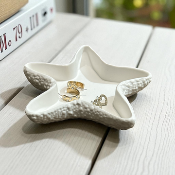 Concrete Starfish Trinket Dish 13x13x2 cm (80g)
