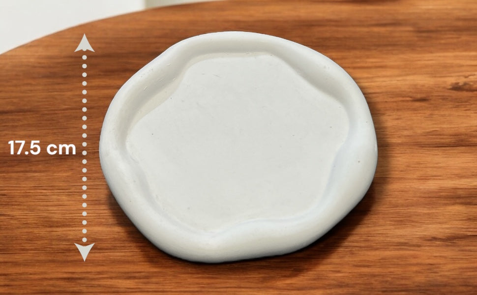 Concrete Round Cloud Tray, 17.5W x 1H cm (300g)