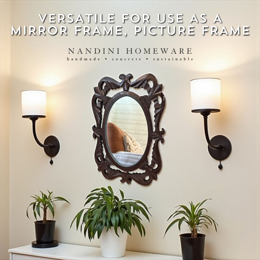 Brown Antique Mirror Jharokha