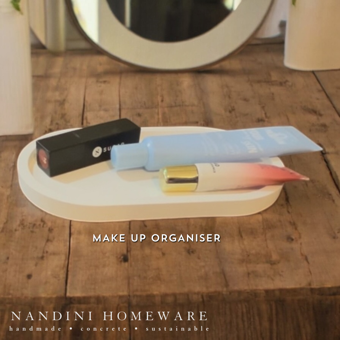 Concrete Oval Trinket Tray, 19.5x11x1 cm (200g)