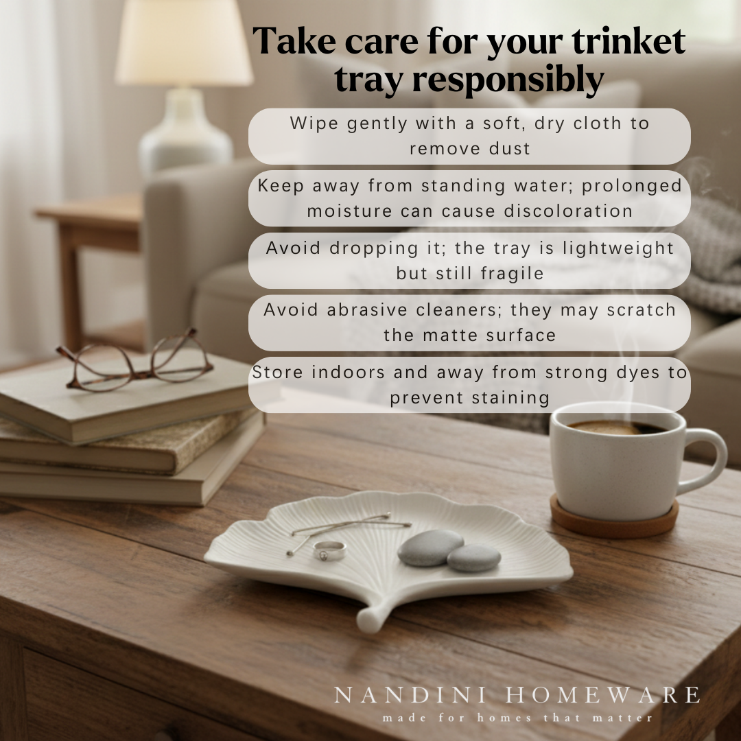 Concrete Leaf Trinket Tray, 18x14x0.5 cm (200g)