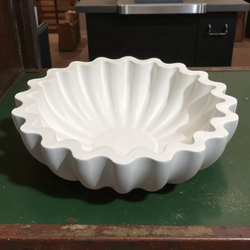 Concrete Ruffle Trinket Bowl, 15x15x5 cm (300g)