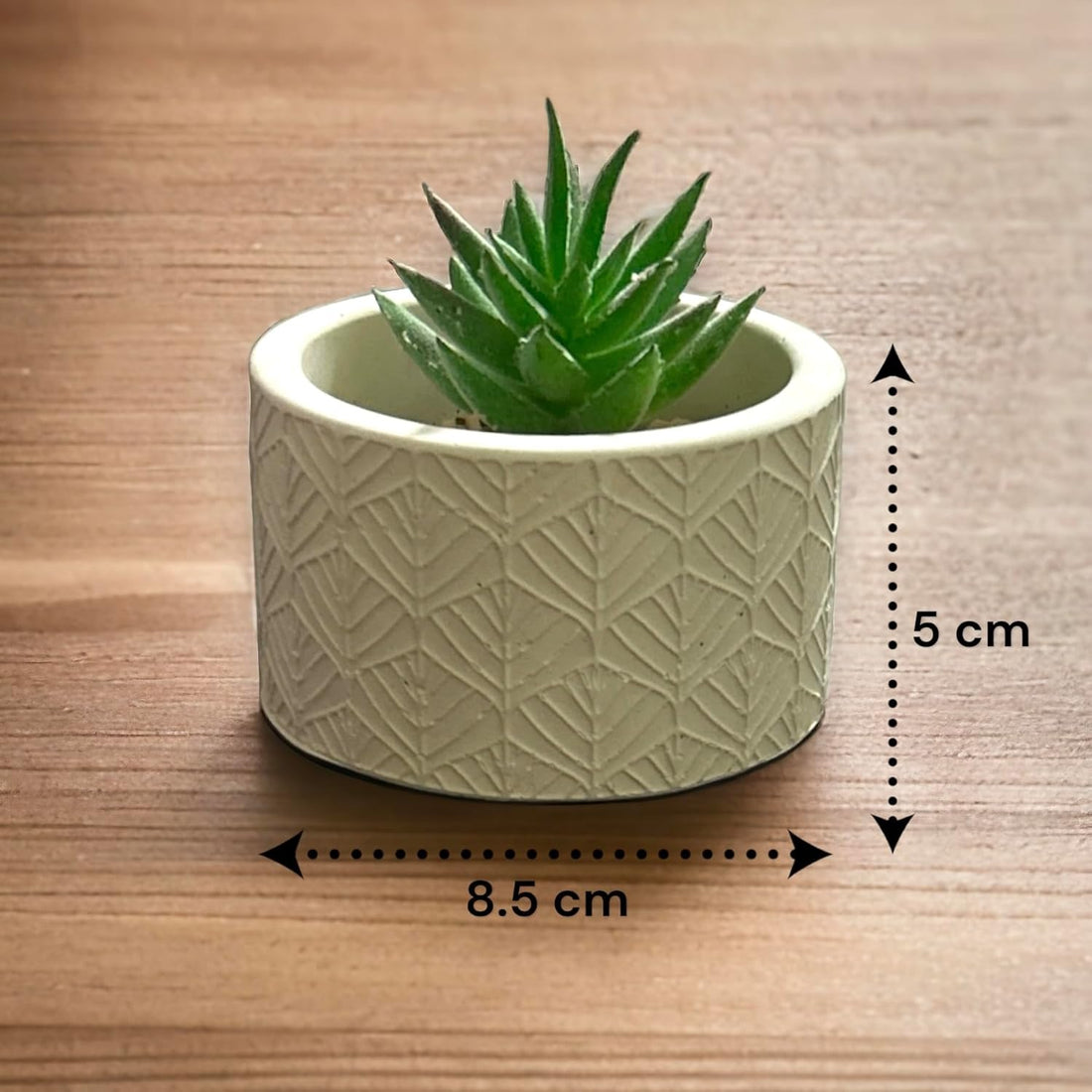 Concrete Round Indoor Planters Design 3, 8W x 6.5H cm (190g)