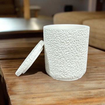 Textured Tall Trinket Jar, 9x9x11 cm
